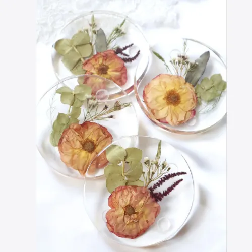  flower resin coasters 