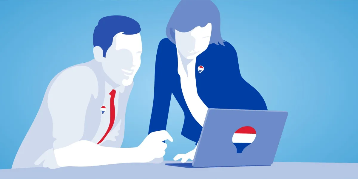 a potted plant with a yellow sticker on it