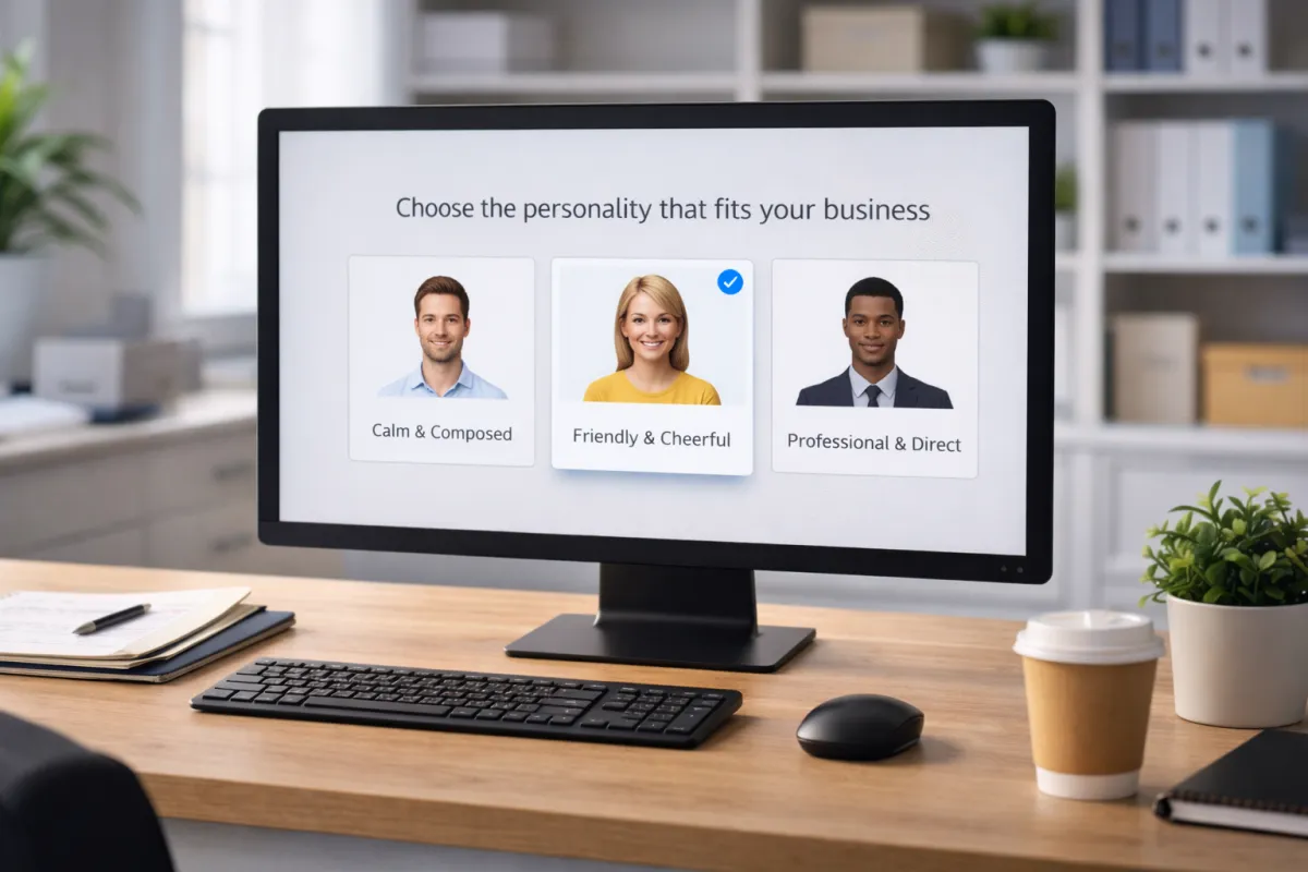 Image of the opportunity to choose the personality you prefer when building an AI agent.
