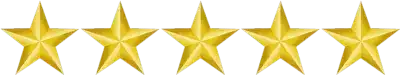  5 yellow stars on a white background
