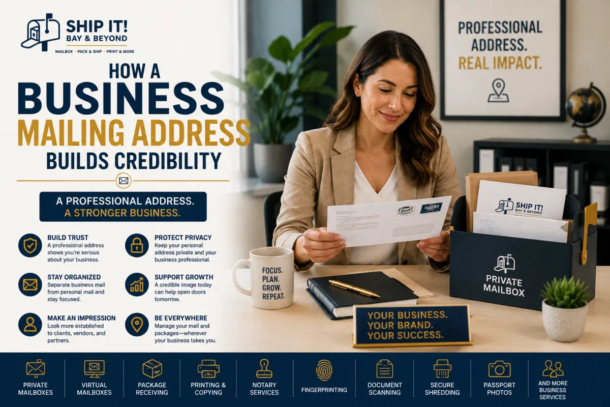 How a Business Mailing Address Builds Credibility | Ship It - Bay & Beyond