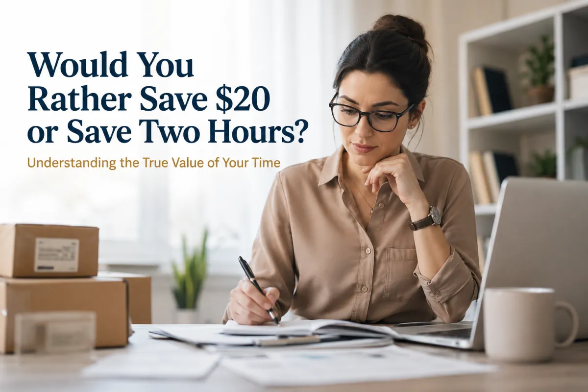 Would You Rather Save $20 or Save Two Hours? Understanding the Value of Your Time