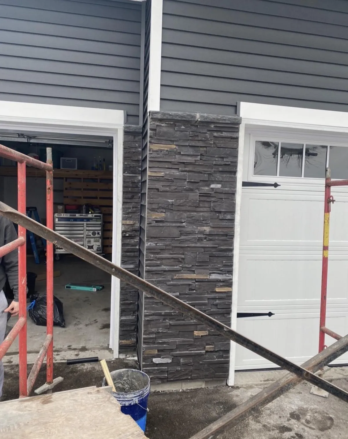 Exterior Sone Veneer Installation Project