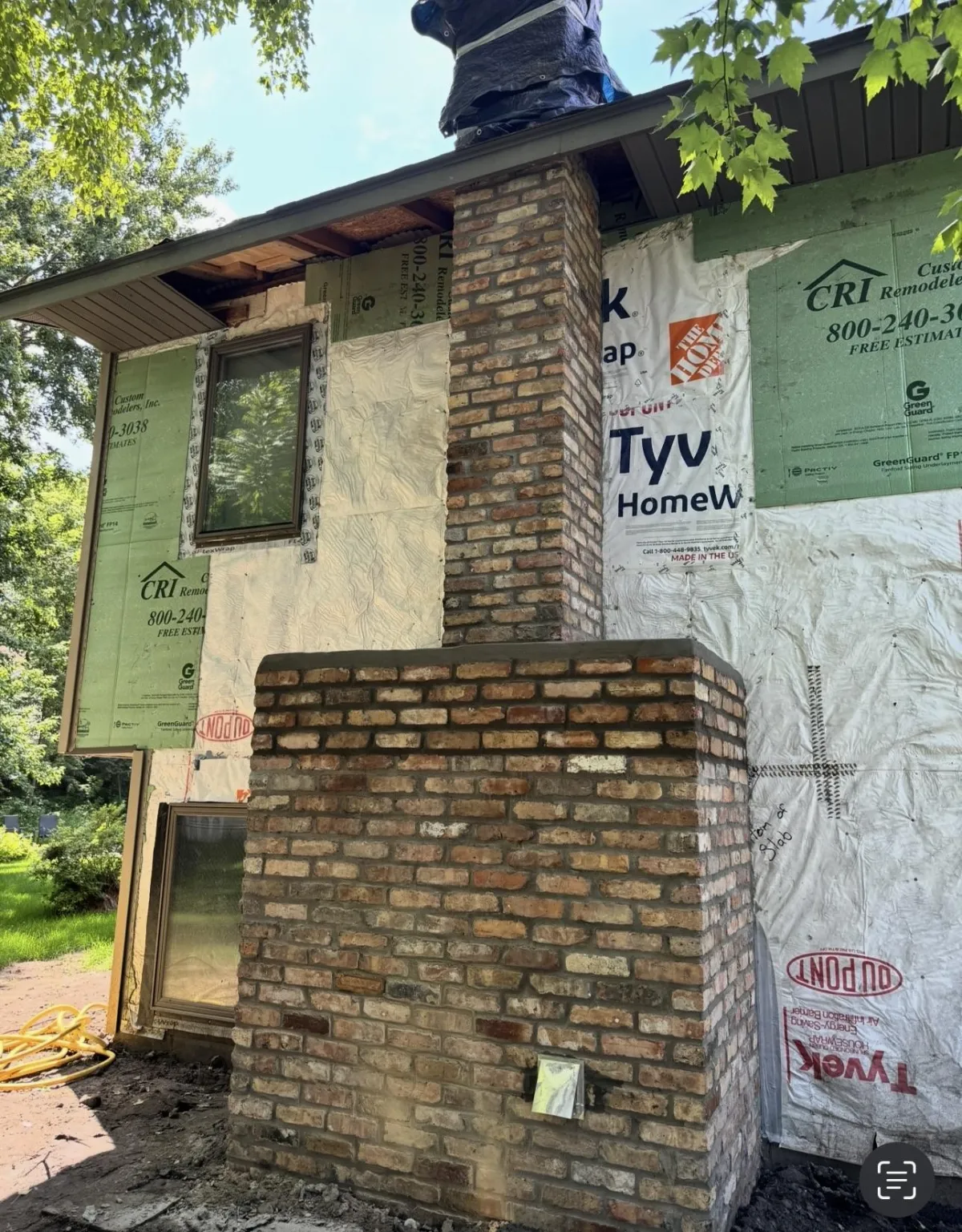 Outdoor Chimney Installation