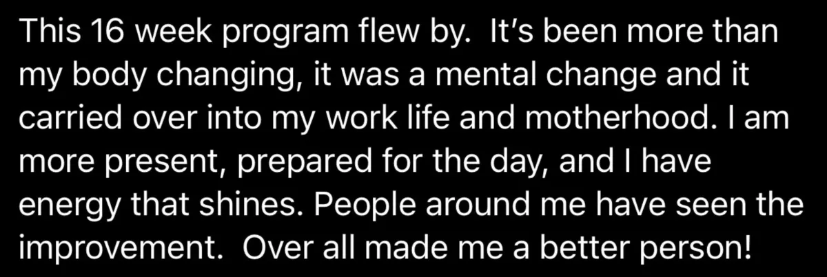 Success report extract with milestone noted