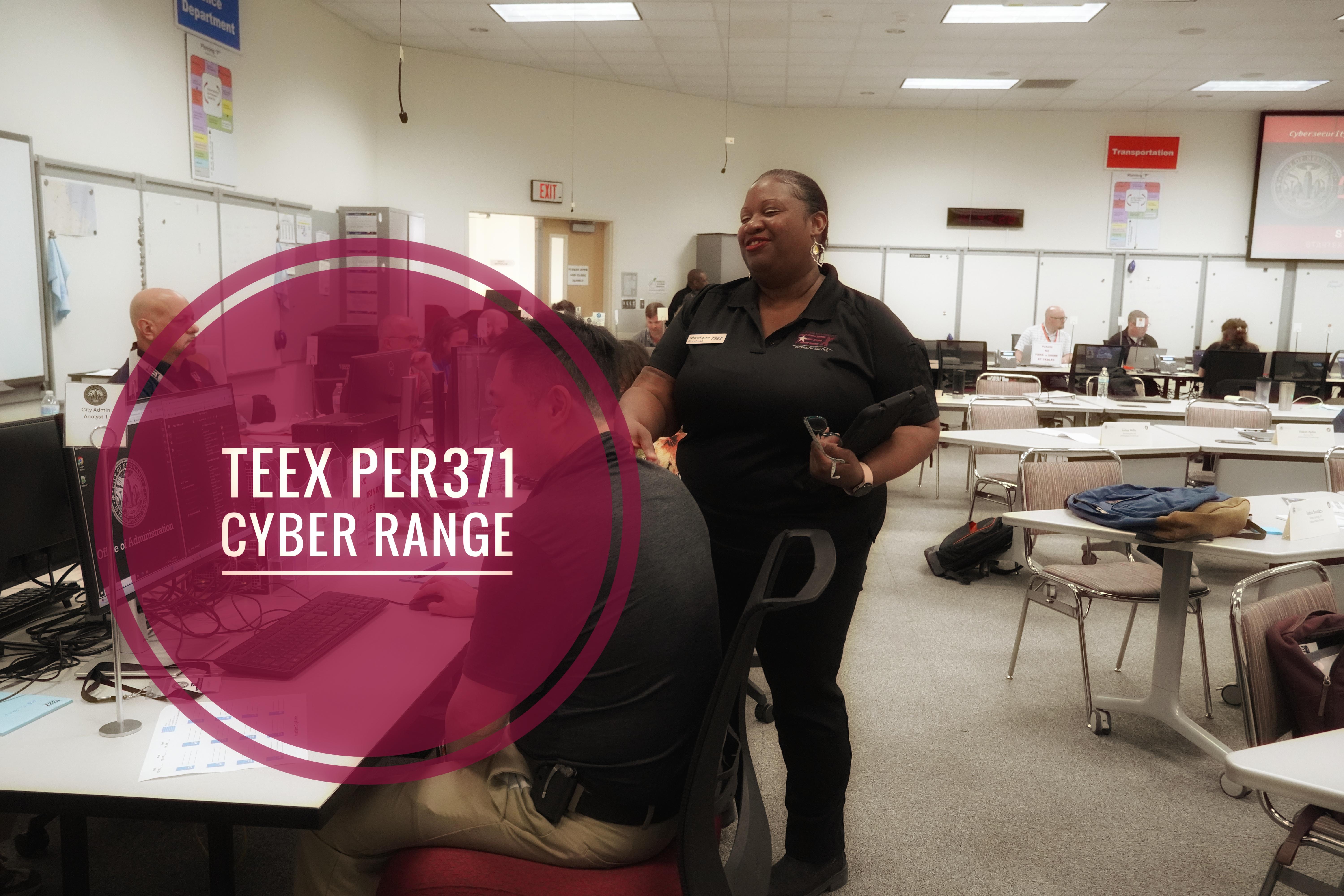 Monique instructoring at TEEX Cyber range for Cybersecurity Incident Response and Management _PER371