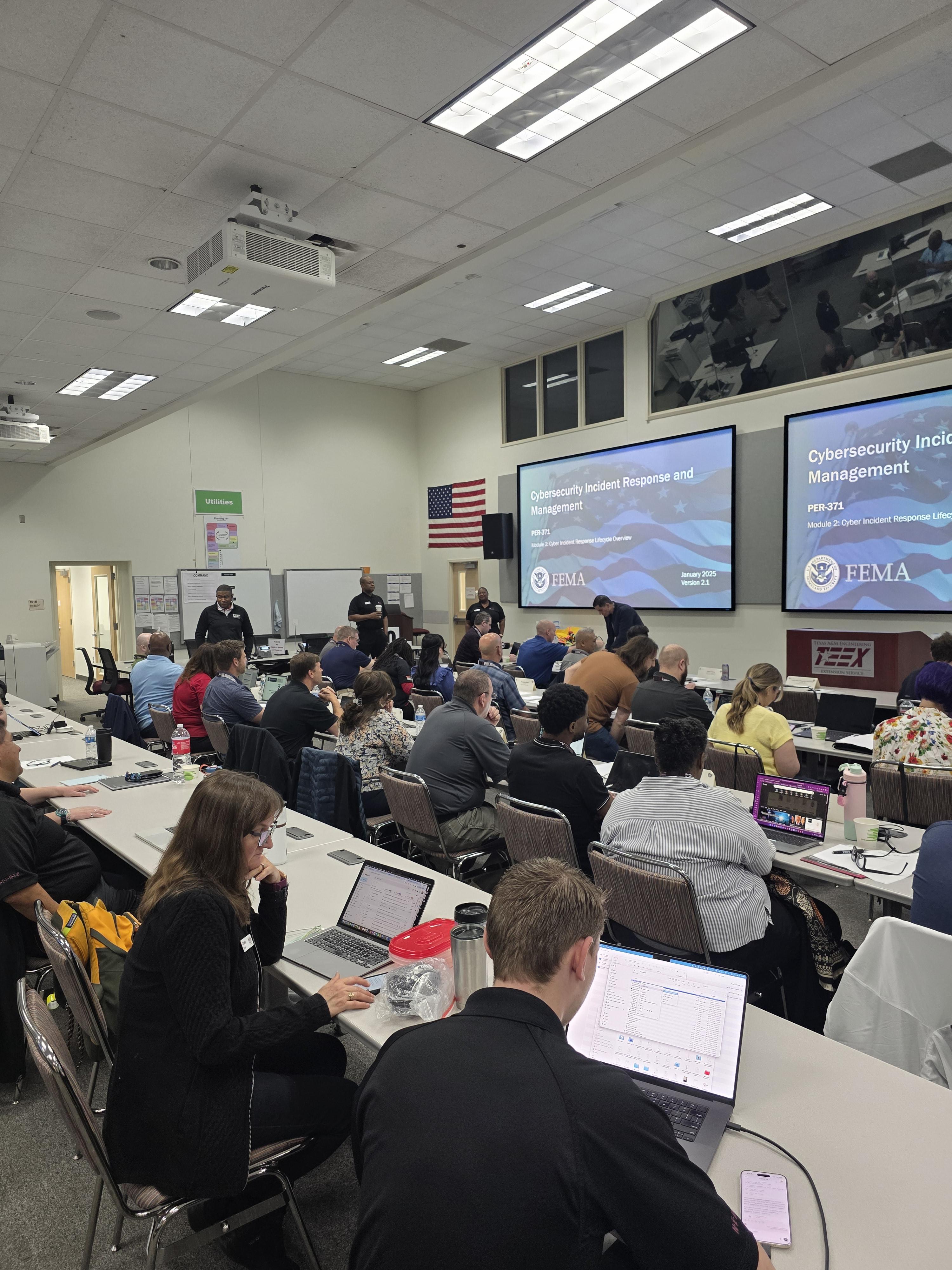 Monique instructoring at TEEX Cyber range for Cybersecurity Incident Response and Management _PER371