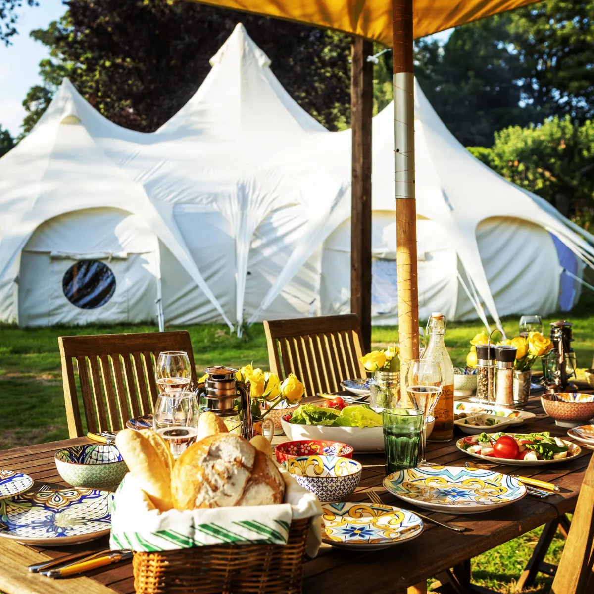 lunch at the mahal stargazer glamping 