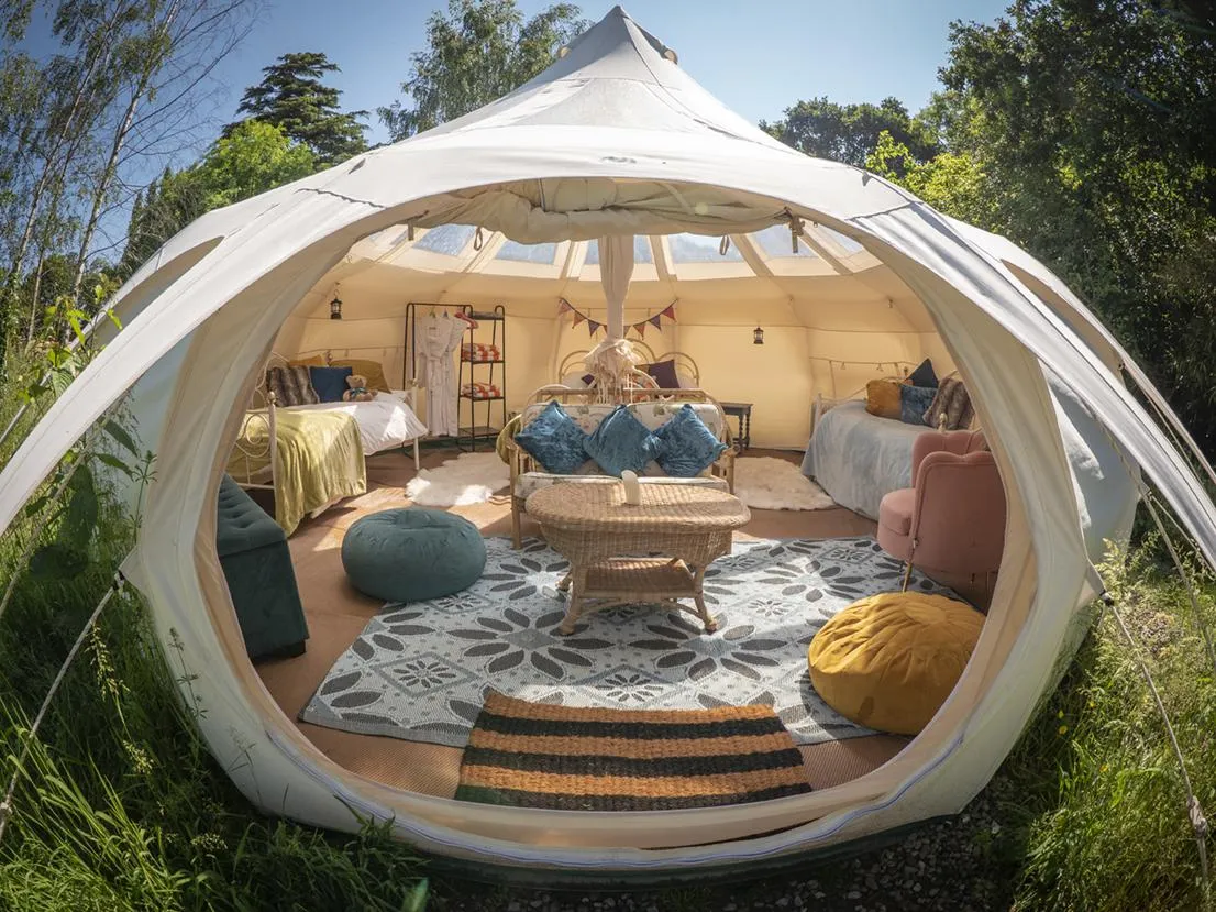 andromeda, luxury glamping tent, bespoke glamping, stargazer glamping