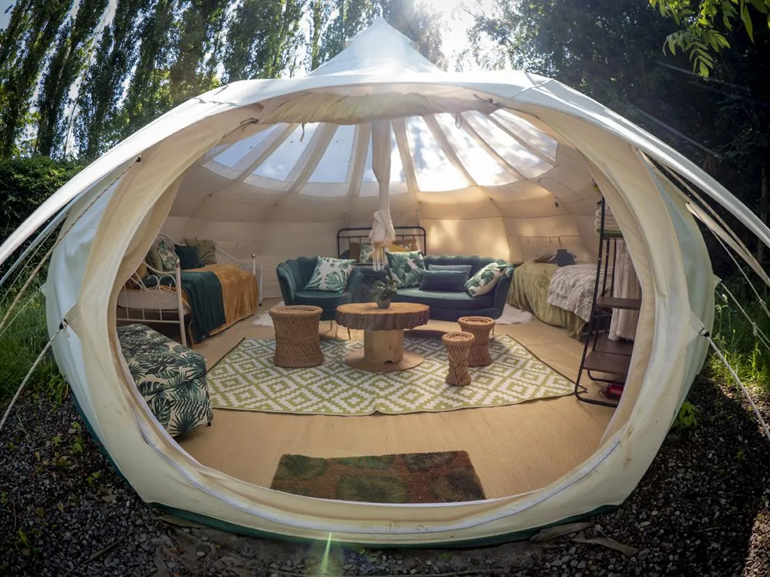 orion, luxury glamping tent, bespoke glamping, stargazer glamping