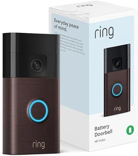 Ring Battery Doorbell, Head-to-Toe Video, Live View with Two-Way Talk, and Motion Detection & Alerts (2024 release), Venetian Bronze