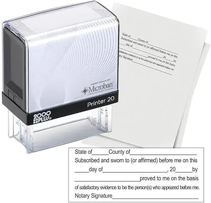 Professional Jurat Notary Stamps Self Inking Stamp for Sworn and Subscribed Notary Rubber Stamp applicable for Any State