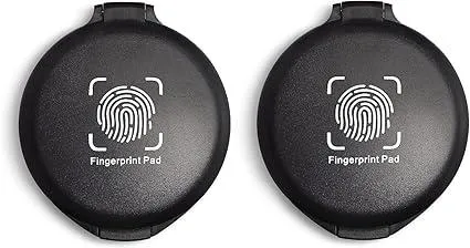 2 Pack Thumbprint Fingerprint Ink Pad for Notary Supplies Identification Security ID Fingerprint Cards Law Enforcement Fingerprint Black Stamp Ink pad