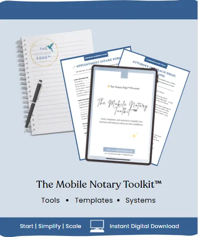 The Mobile Notary Toolkit™ - starter bundle for new and growing notaries.