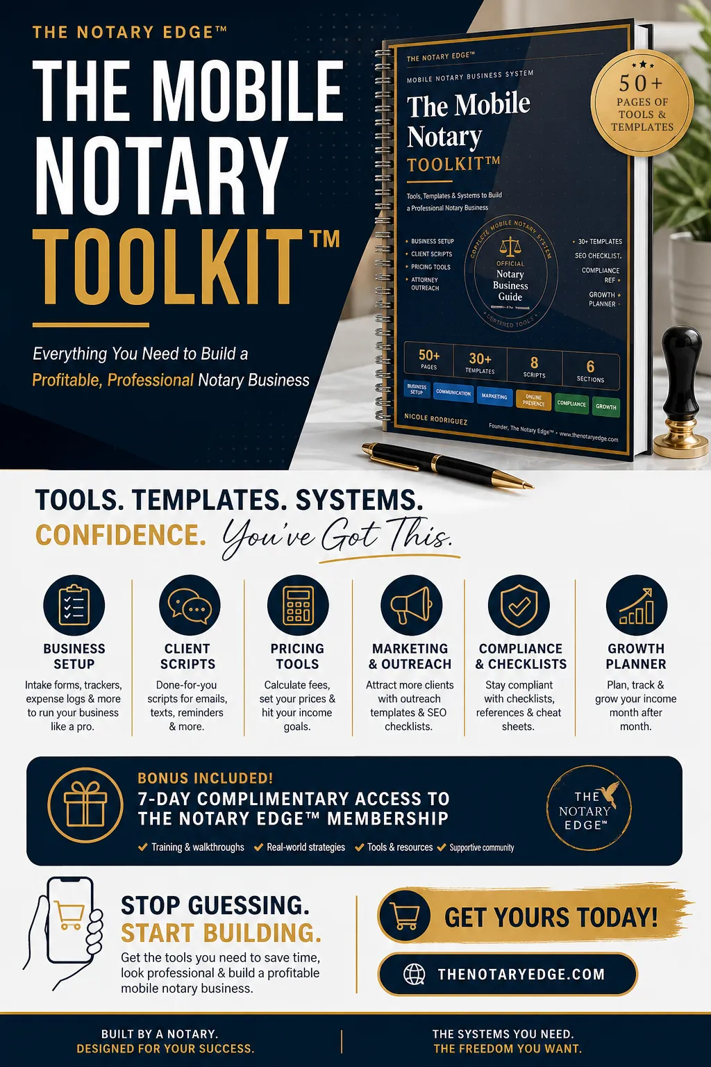 The Mobile Notary Toolkit™ - starter bundle for new and growing notaries.