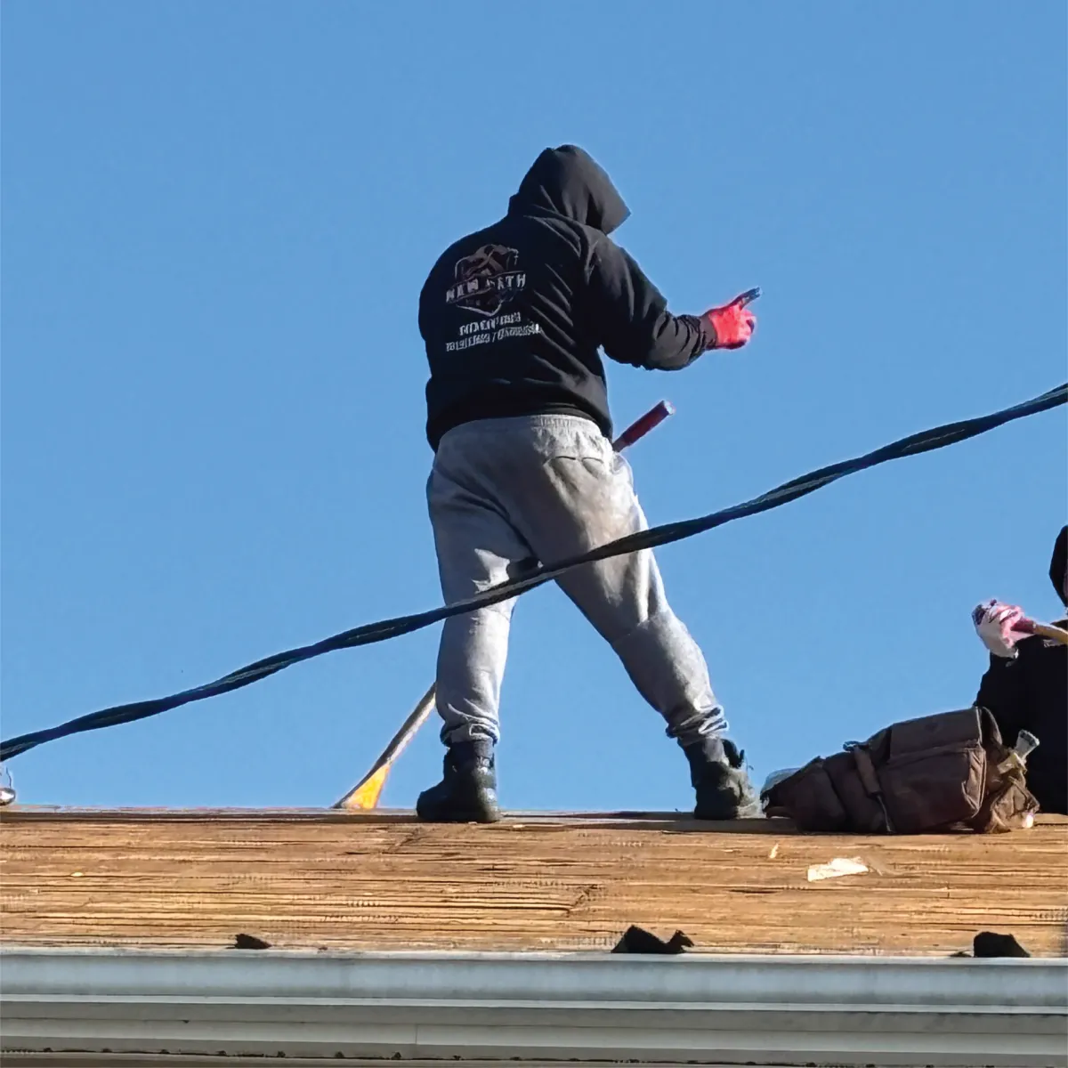 New asphalt roof replacement on a residential home in Fairfield, NJ completed by New Path Roofing using GAF shingles for long-lasting protection