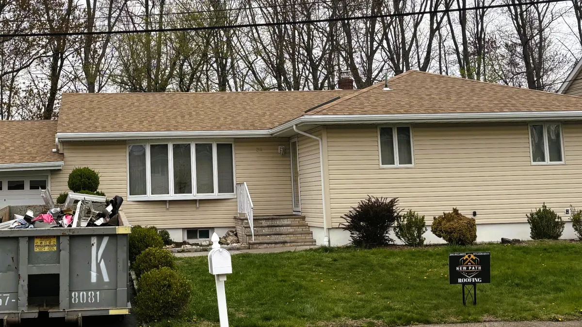  Roof replacement in Montclair, NJ showing black ice and water shield installed for added protection before asphalt shingles were applied by New Path Roofing