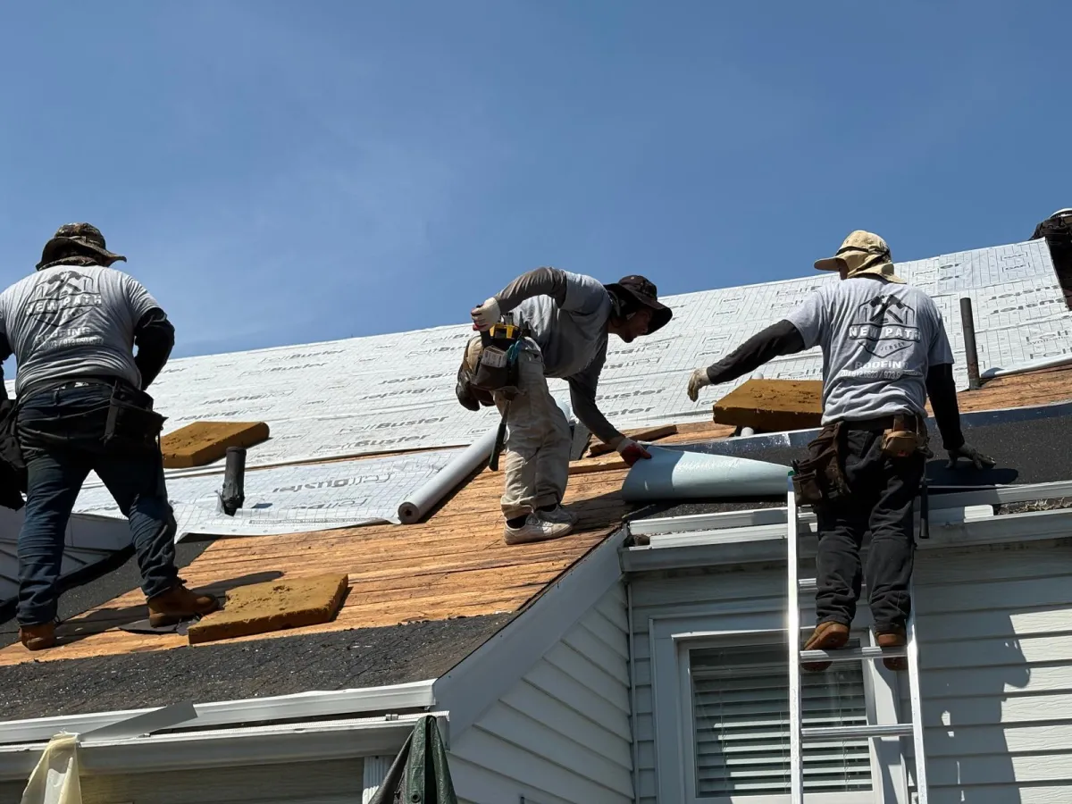 New roof installation in Nutley, NJ using GAF roofing system by New Path Roofing — upgraded for durability, weather resistance, and long-term performance.