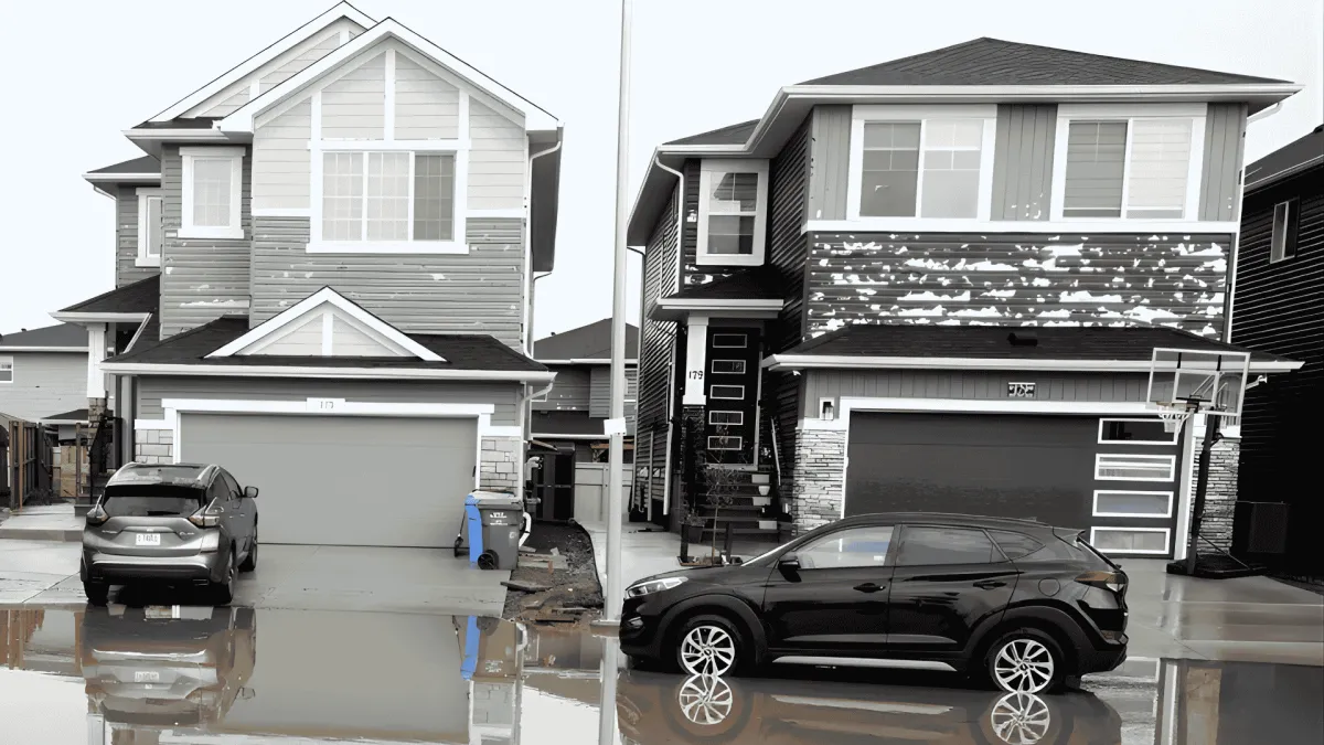 Roof repair service in Calgary after storm damage