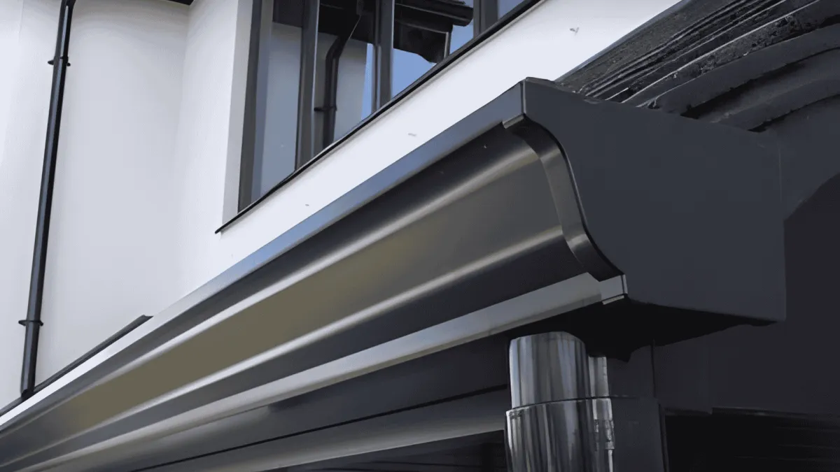 Seamless gutter installation in Calgary