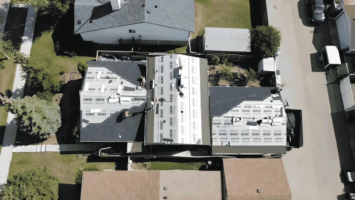 Asphalt shingle roof replacement in Calgary Alberta