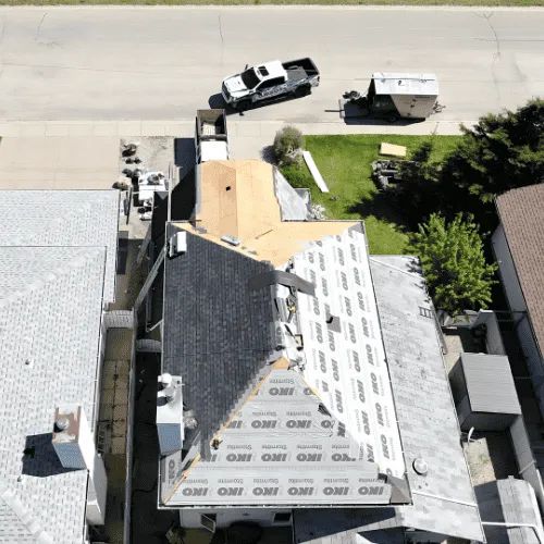 Seamless gutter installation in Calgary