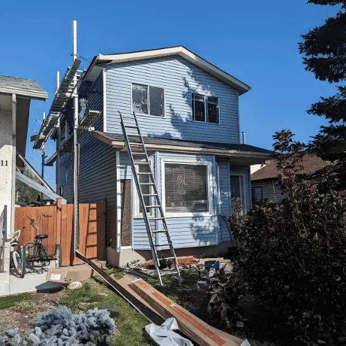 Roof repair service in Calgary after storm damage