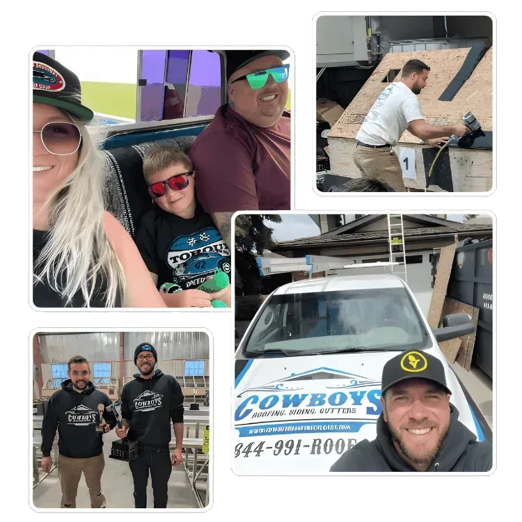 Calgary roofing contractors working on a home