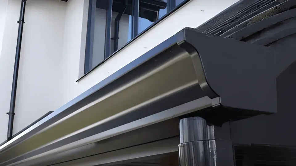 Seamless gutter installation in Calgary