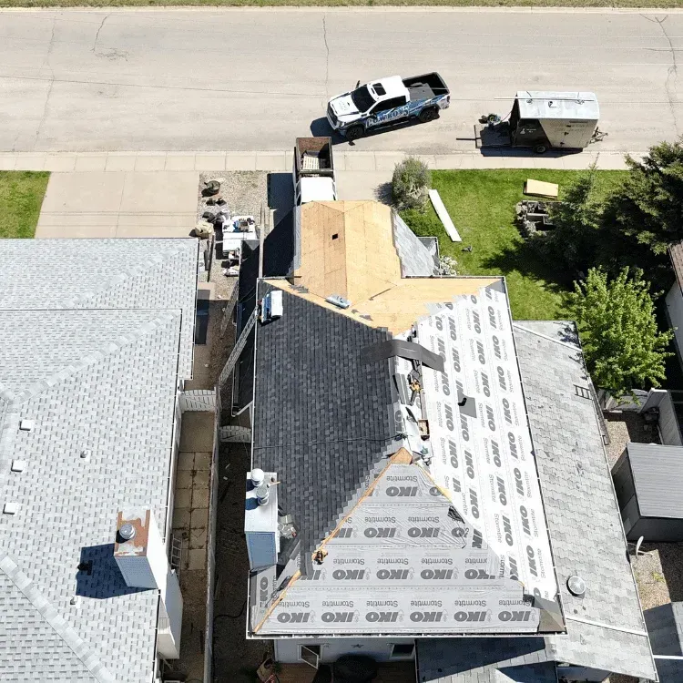 Seamless gutter installation in Calgary