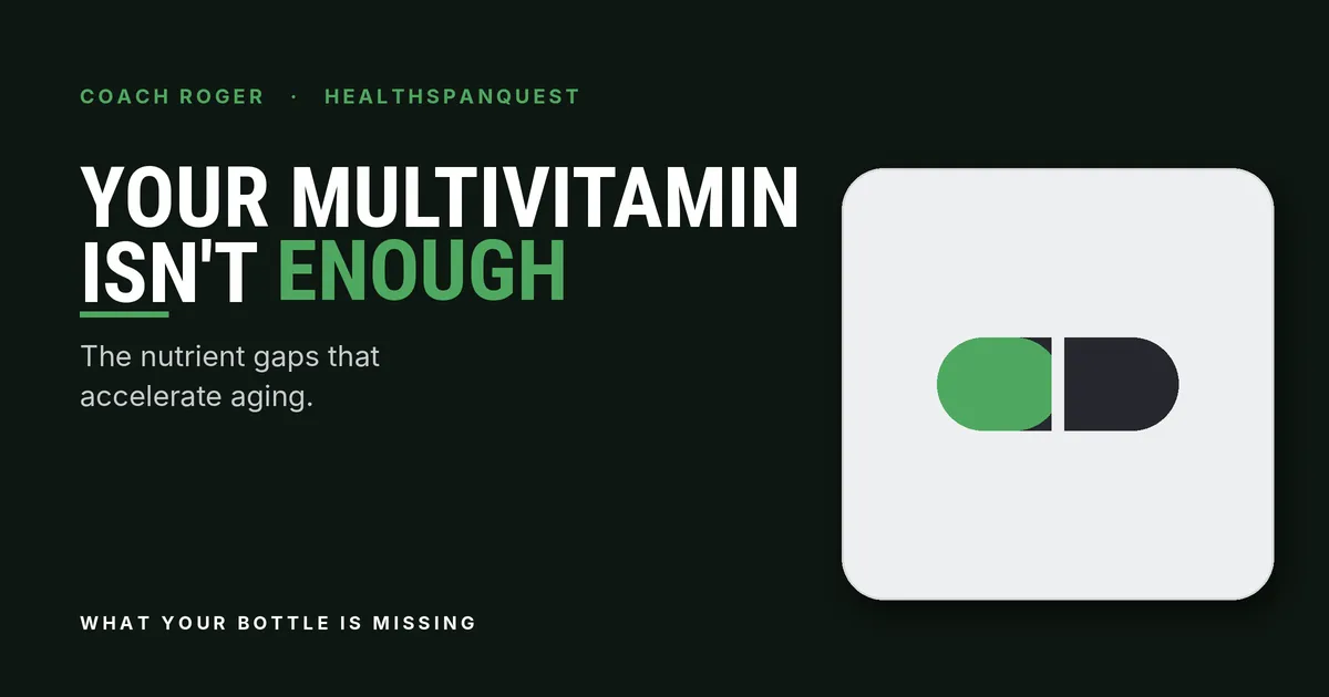 Nutrient Gaps After 40: Multivitamins Fail | HealthSpan Quest