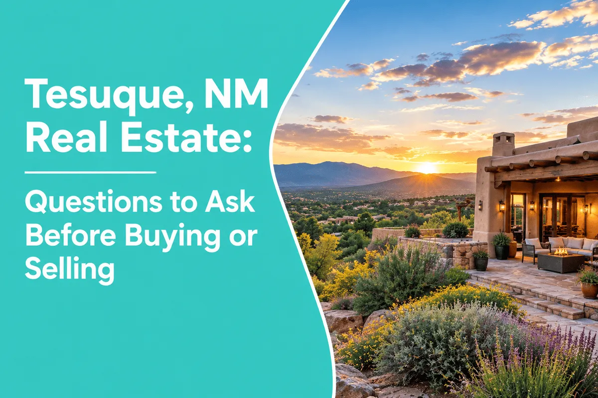 Real estate agent discussing homes for sale in Tesuque 