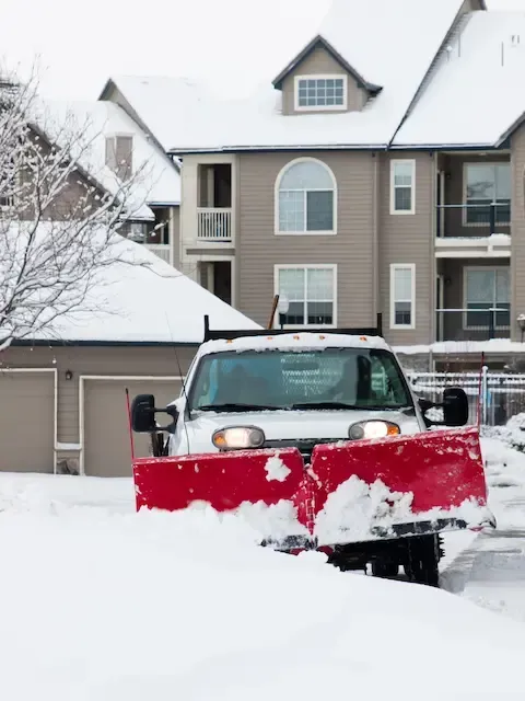 Apartment and HOA snow plowing by Bloomington Lawn & Snow