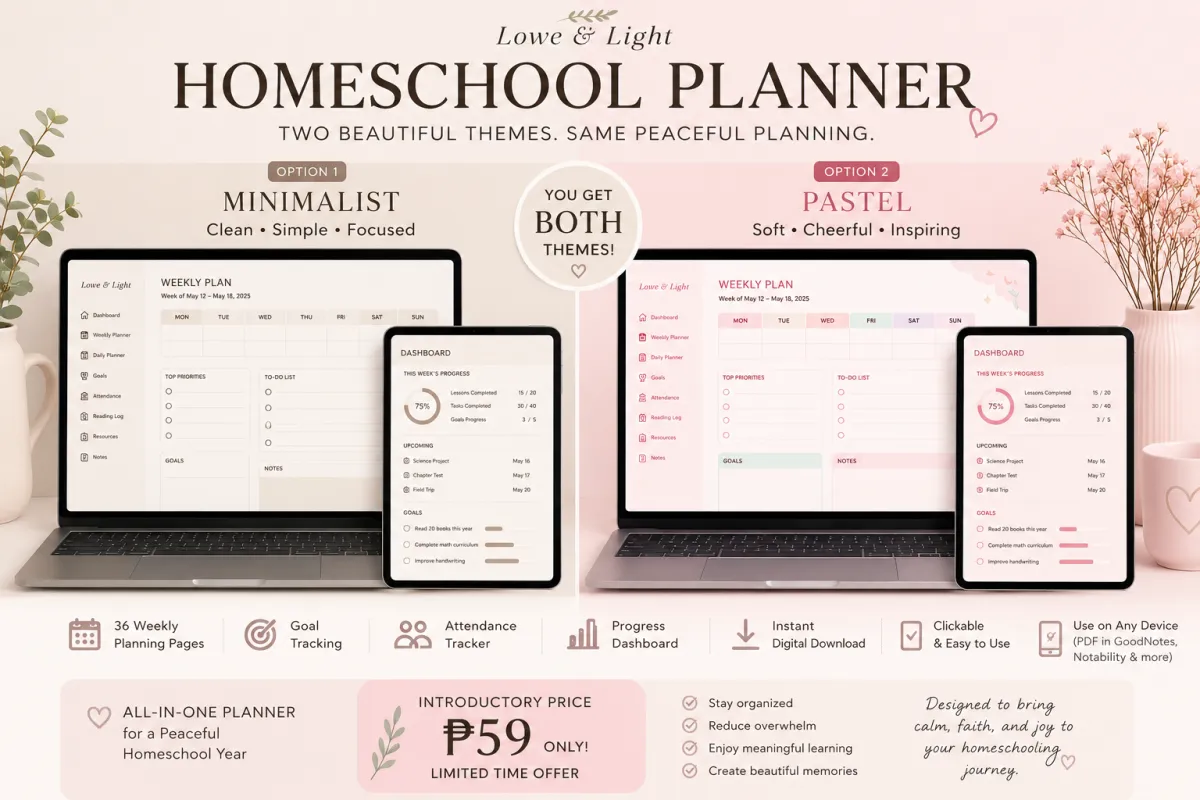 Lowe & Light Digital Homeschool Planner