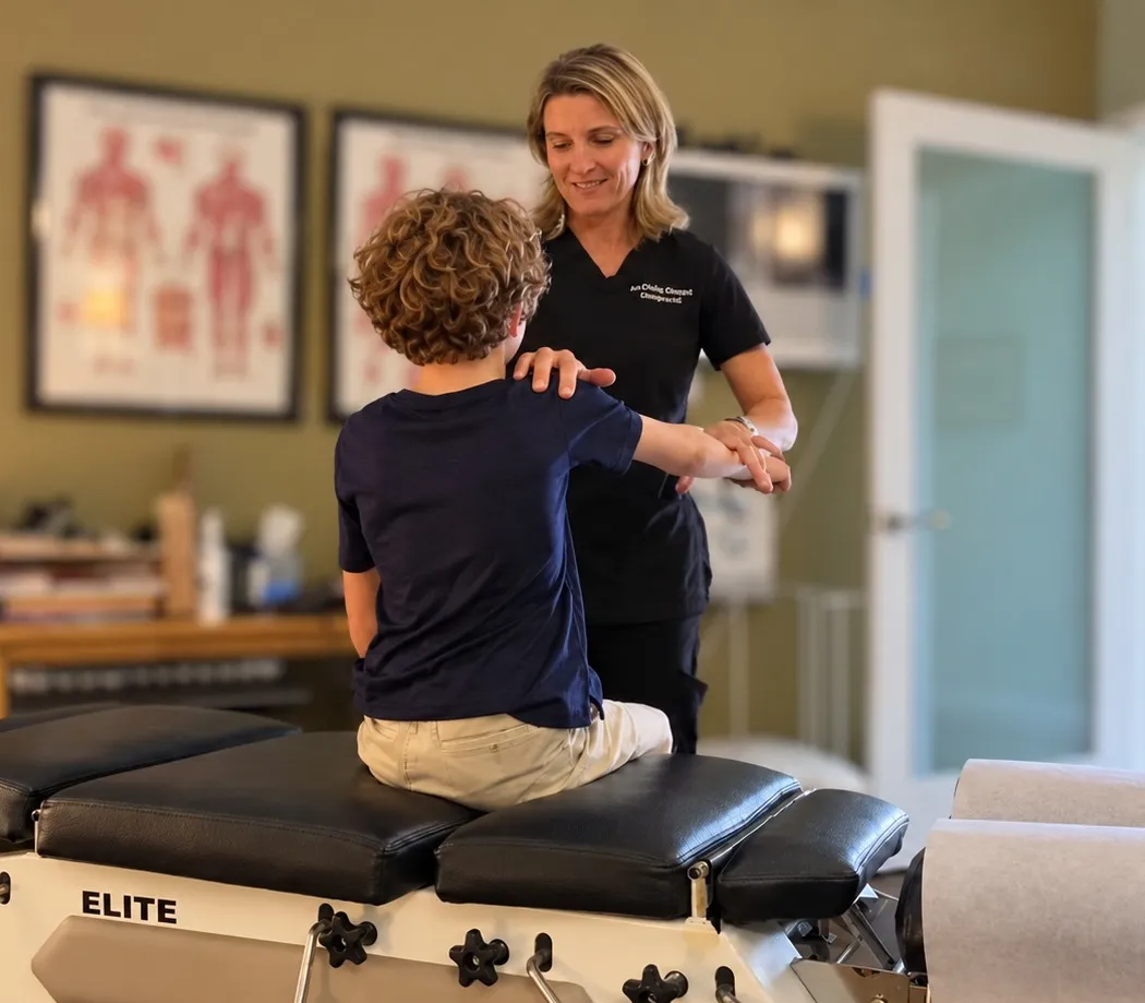 Doctor Kidgell delivering gentle personalized spinal adjustment care