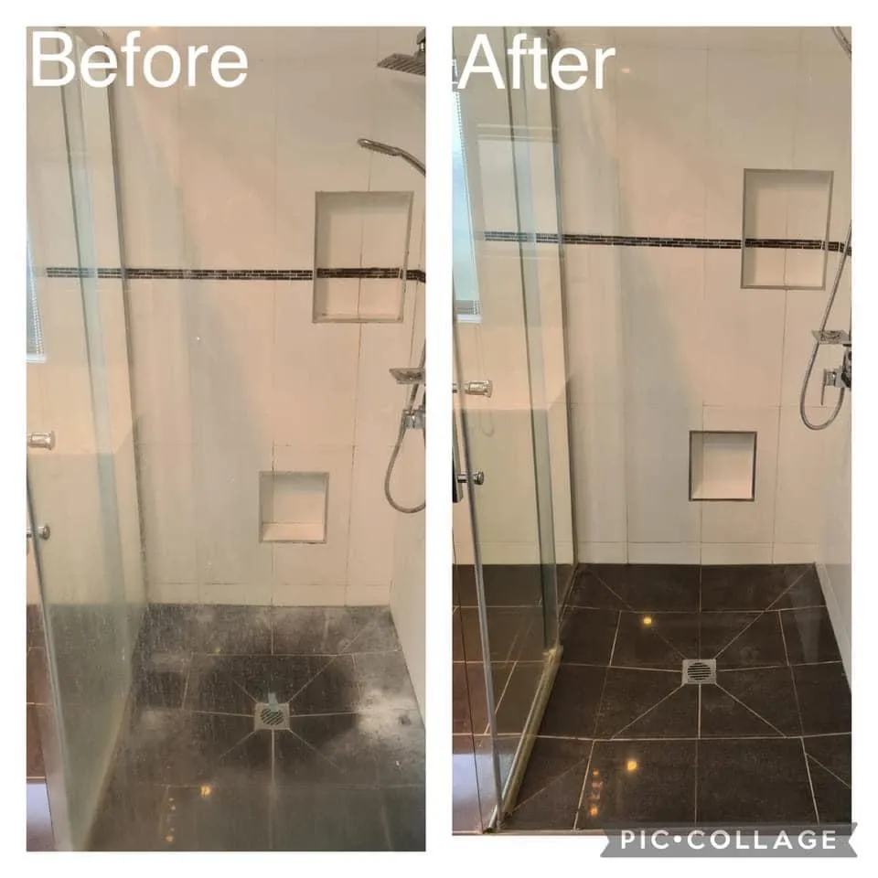 shower glass deep cleaning transformation Waikato