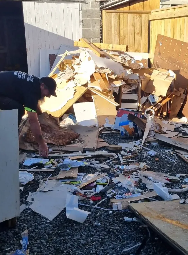 A1 Contracting crew performing a site rubbish and waste removal job