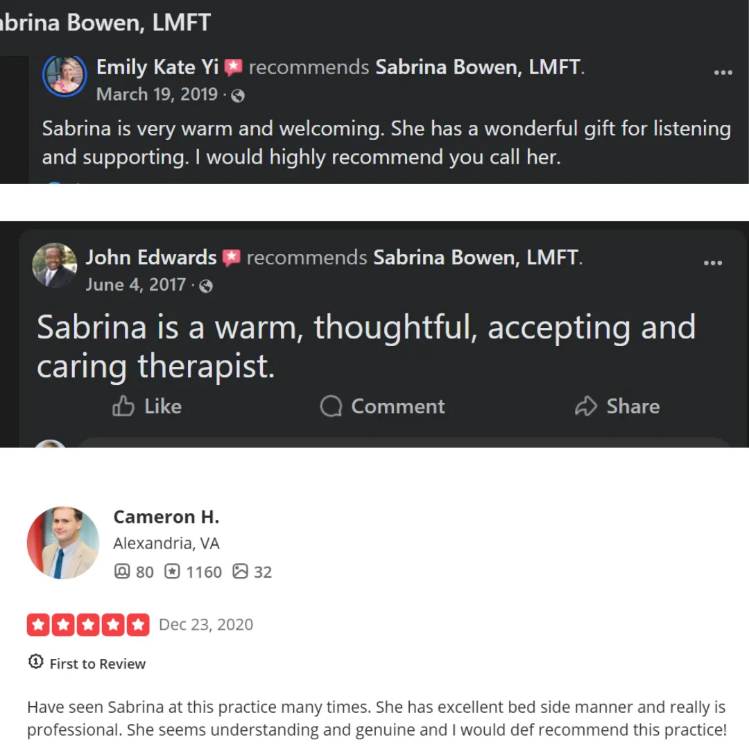 Sabrina is genuine, understanding and professional. Review by customer of Sabrina Bowen