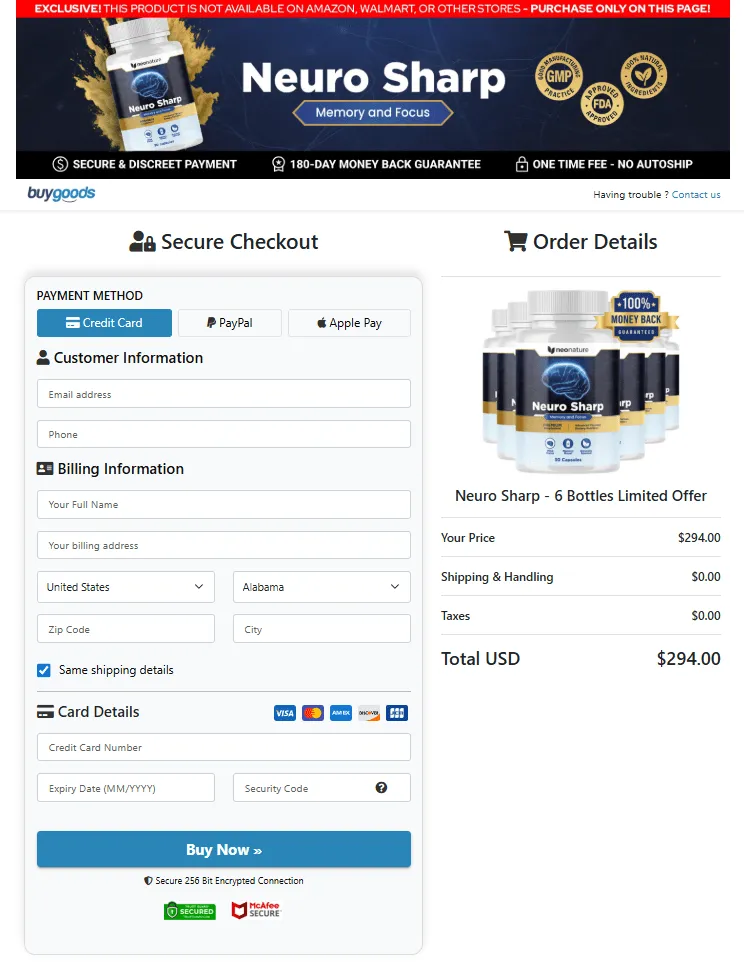 neursharp ordernow png