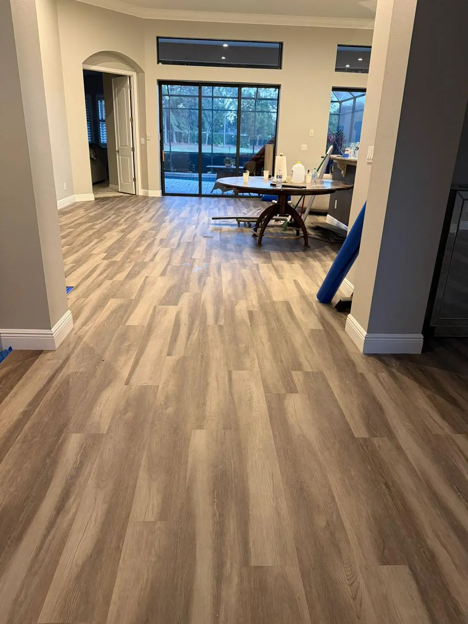 Floor tile installation 