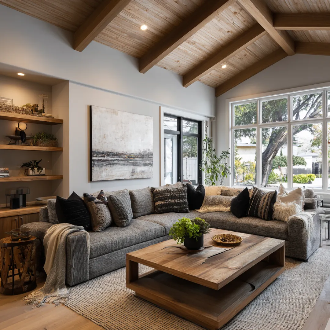 full home remodeling with open living room design and natural light in lebanon oregon