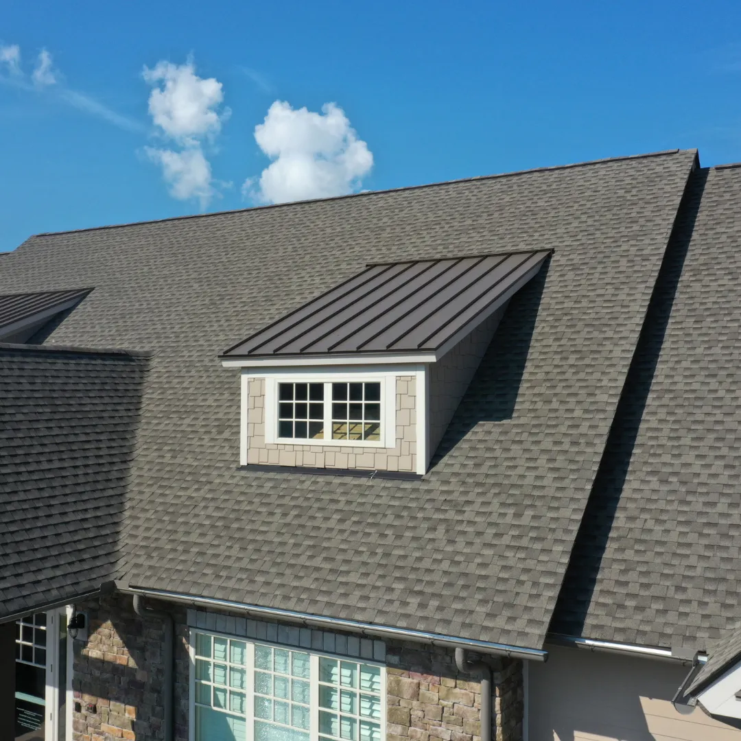roofing services with asphalt shingles and metal dormer installation in lebanon oregon
