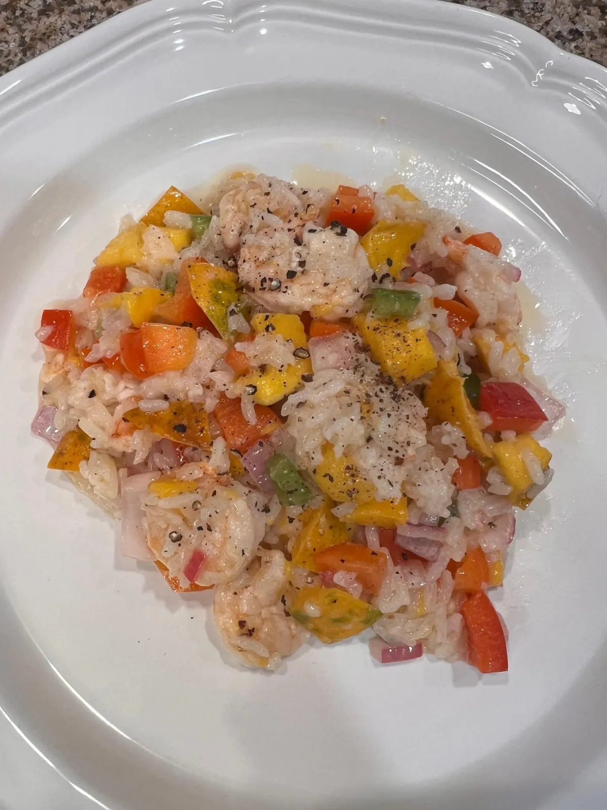 Mango Salsa Shrimp & Rice