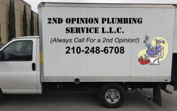 2nd Opinion Plumbing work truck in San Antonio, Tx