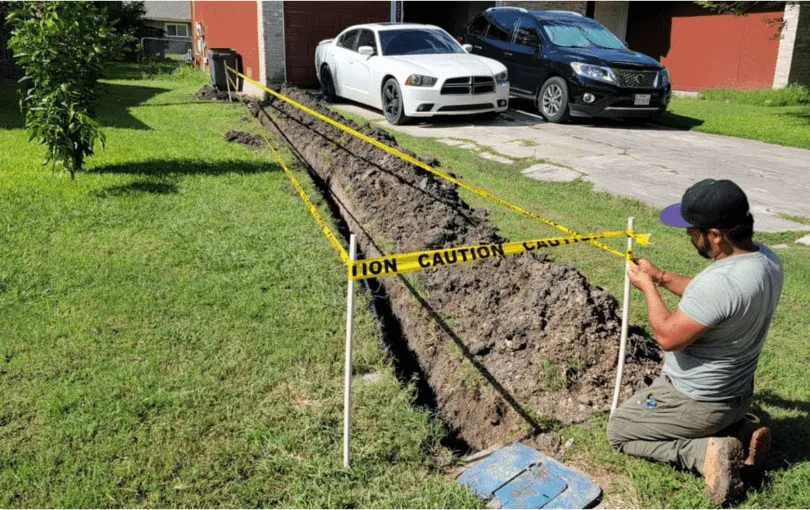 Professional sewer line repair in San Antonio, TX – 2nd Opinion Plumbing technician ensuring a safe and efficient underground plumbing installation