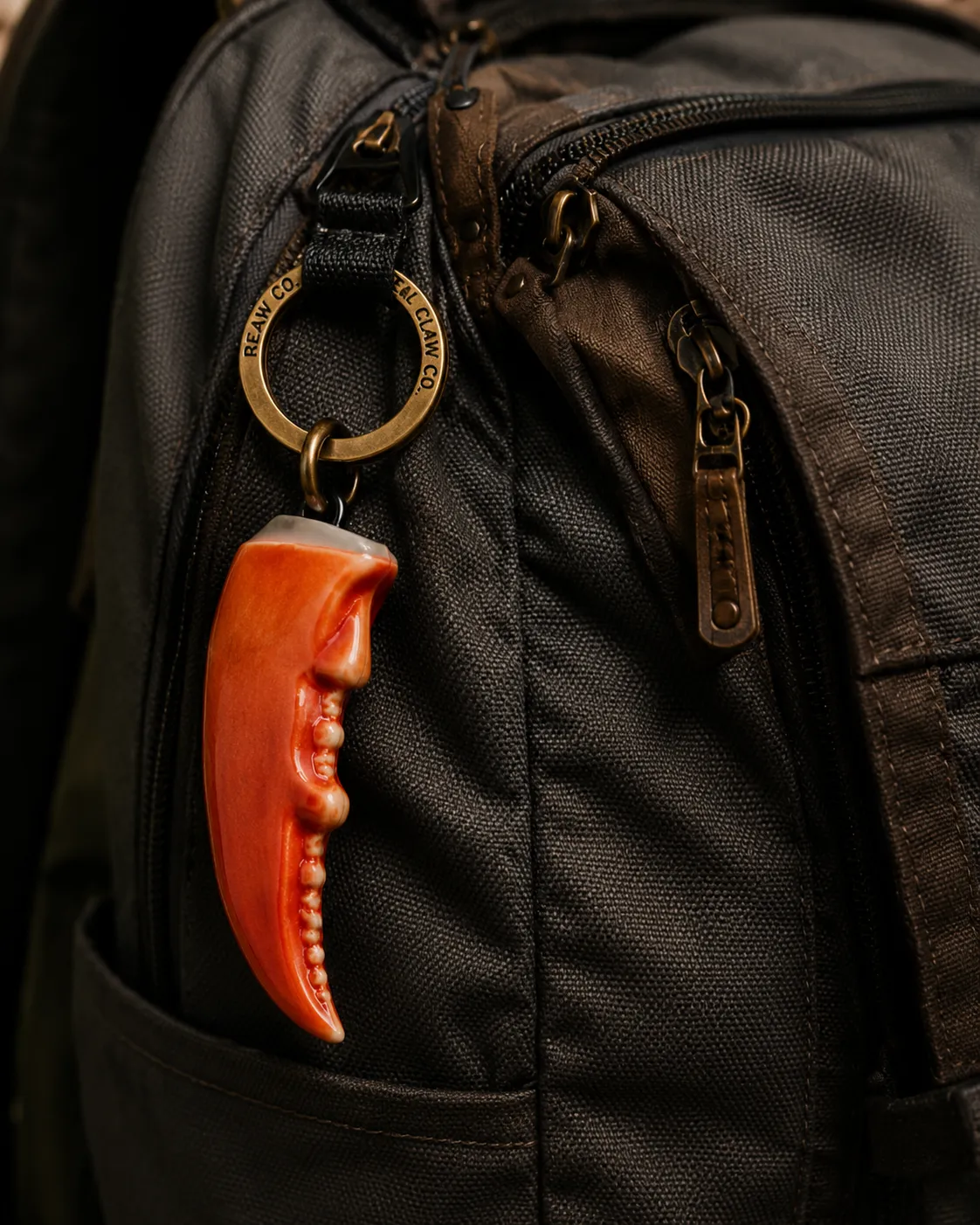 Keychain on backpack