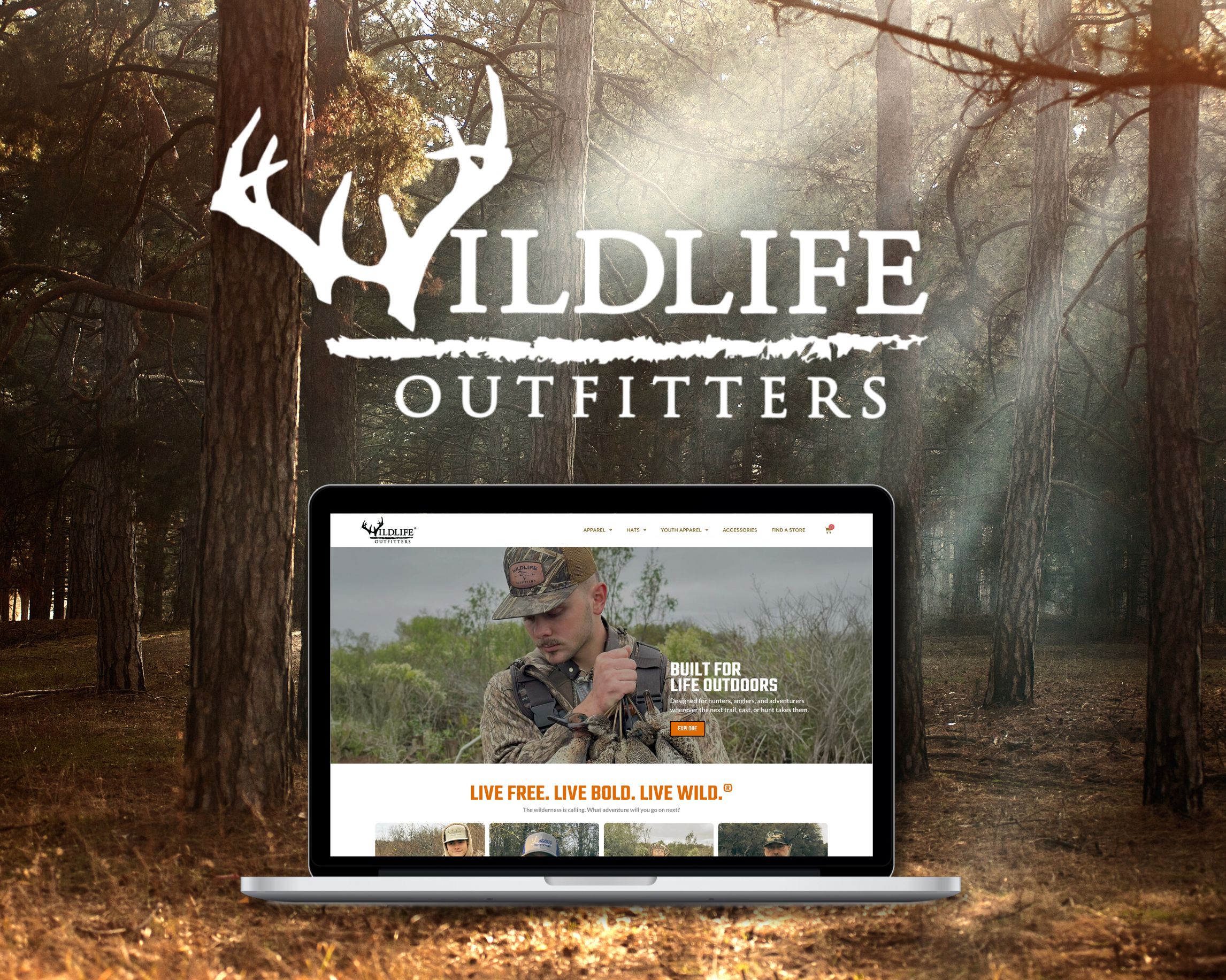 Wildlife Outfitters Website Homepage Design