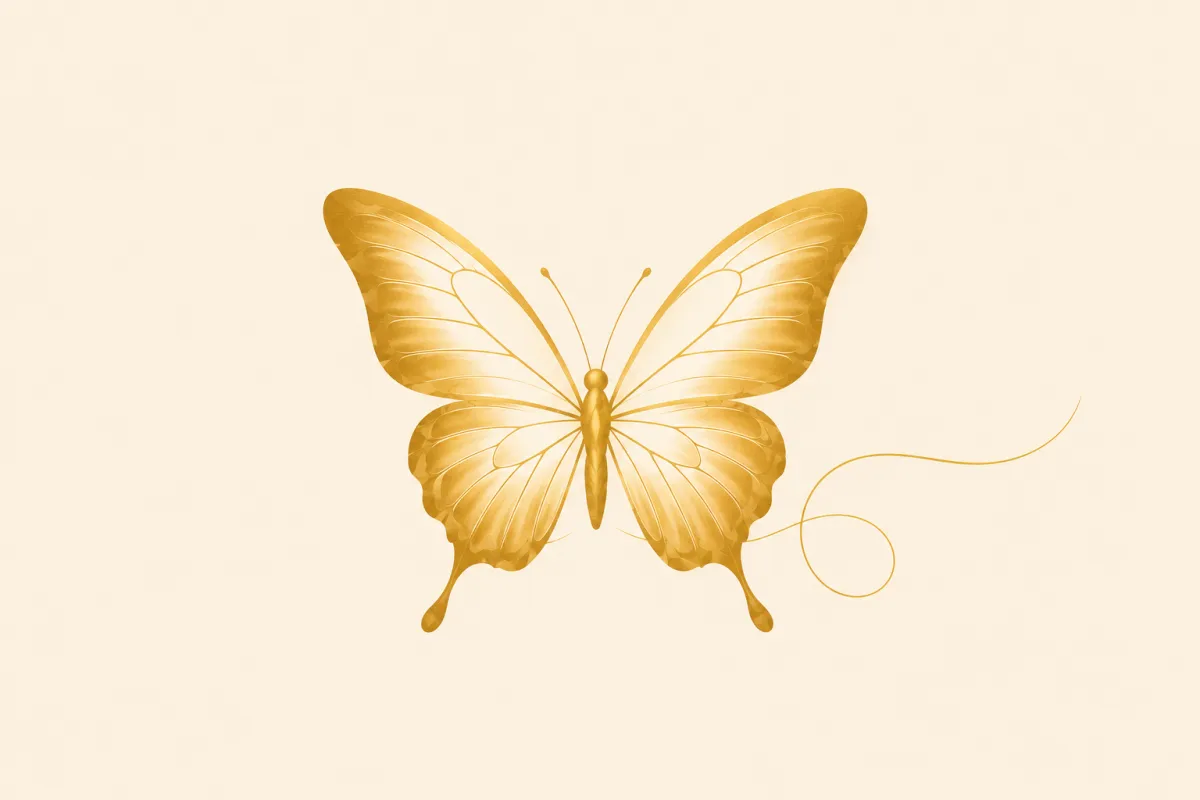 Hope & Grace Center gold butterfly symbol