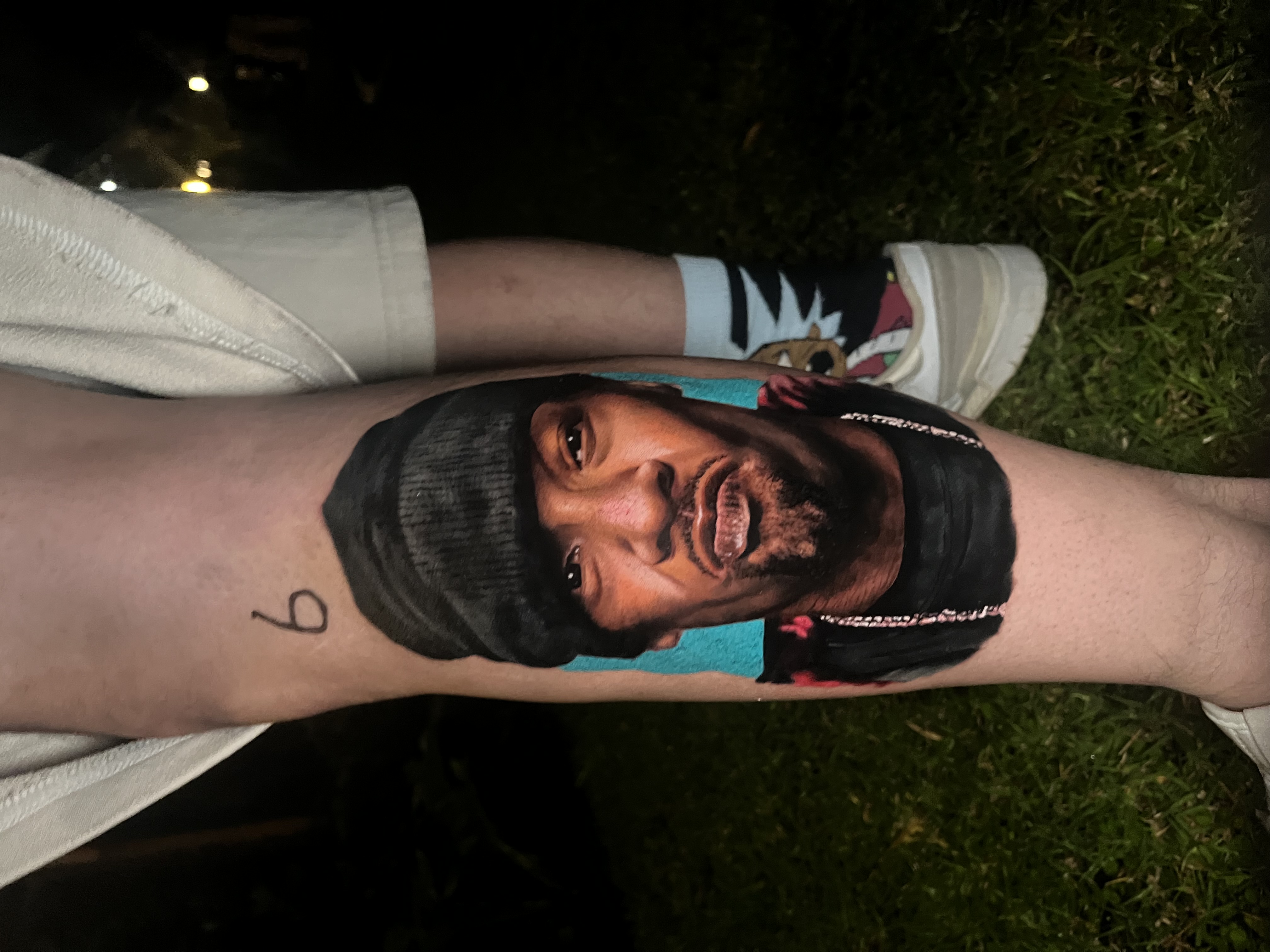 person with sleeve tattoo