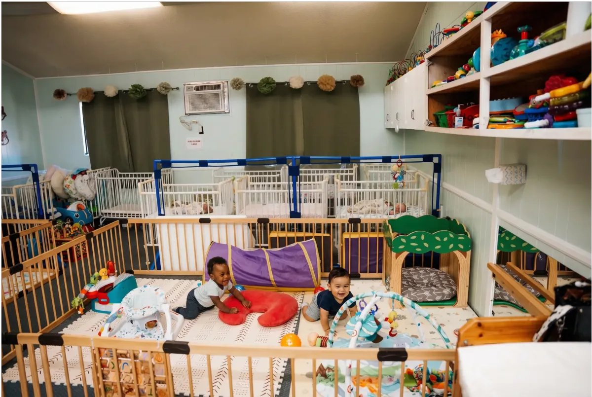 Infants in the dedicated infant room at Ready Set Grow Learning Center El Cajon